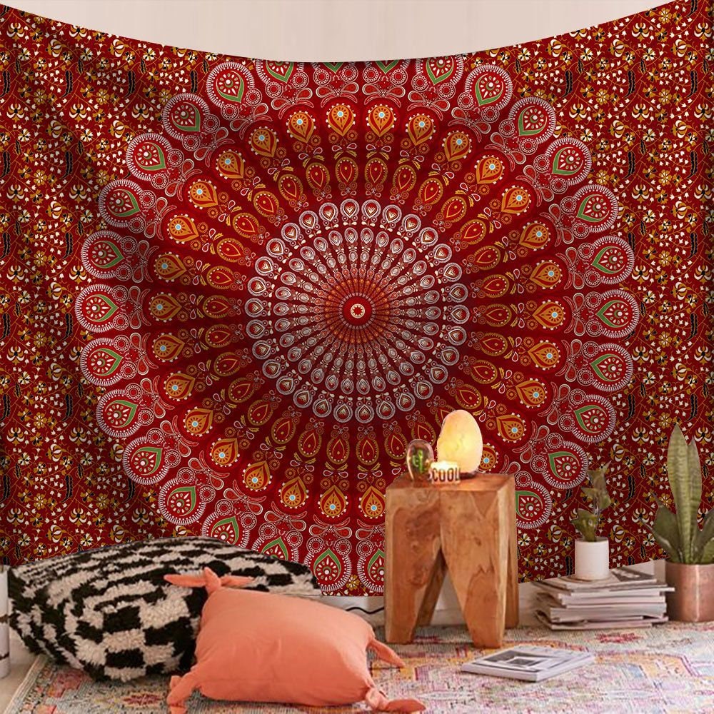 Indian Mandala Tapestry Wall Hanging Ethnic Boho Decor Nomadic Camping Rugs Exotic Beach Blankets Bohemian Tapestries Travel Mattress