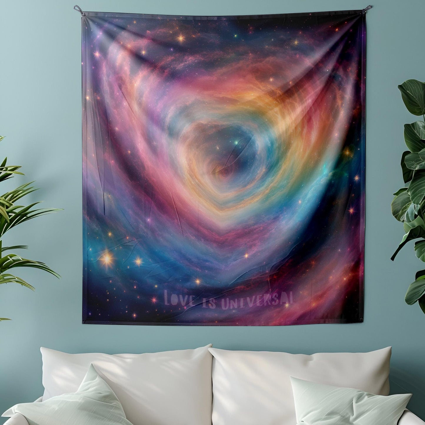 Rainbow Galaxy Tapestry - LGBT Space Wall Hanging - Cosmic Pride Decor - Love is Universal - LGBT Galaxy Tapestry - Love Tapestry